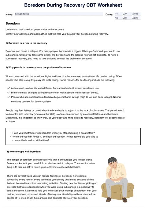 Loneliness is to some extent part of being a normal human being. . Boredom in recovery worksheets pdf